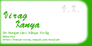 virag kanya business card