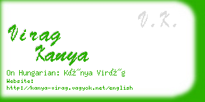 virag kanya business card